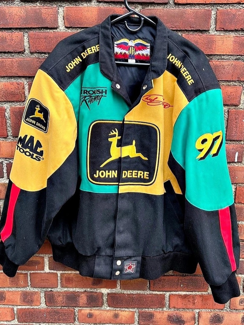 Vintage JH Design John Deere Motorsports Racing Jacket - Large